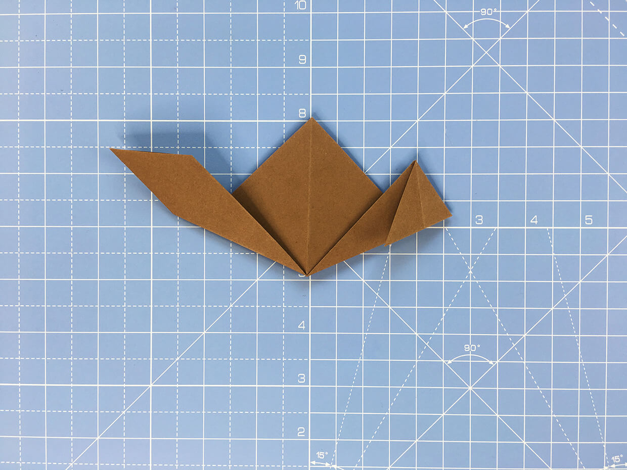 How to make an origami bat – step 8a