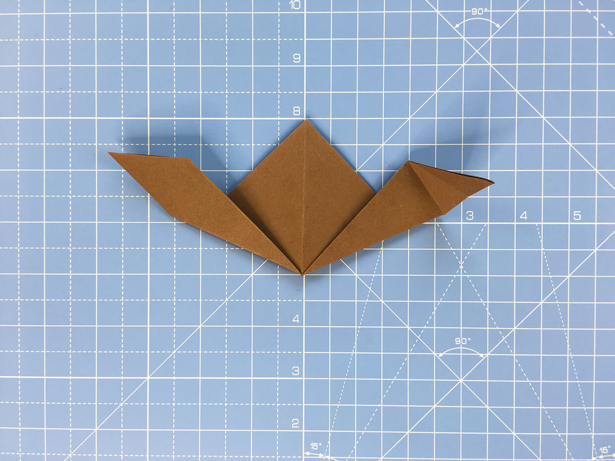 How to make an origami bat – step 8b