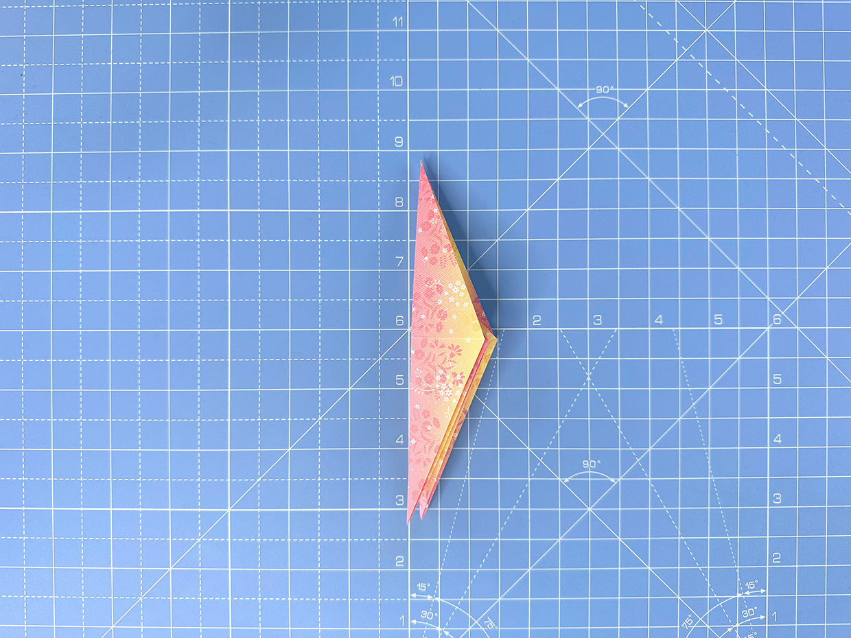 How to make an origami hummingbird - step 11