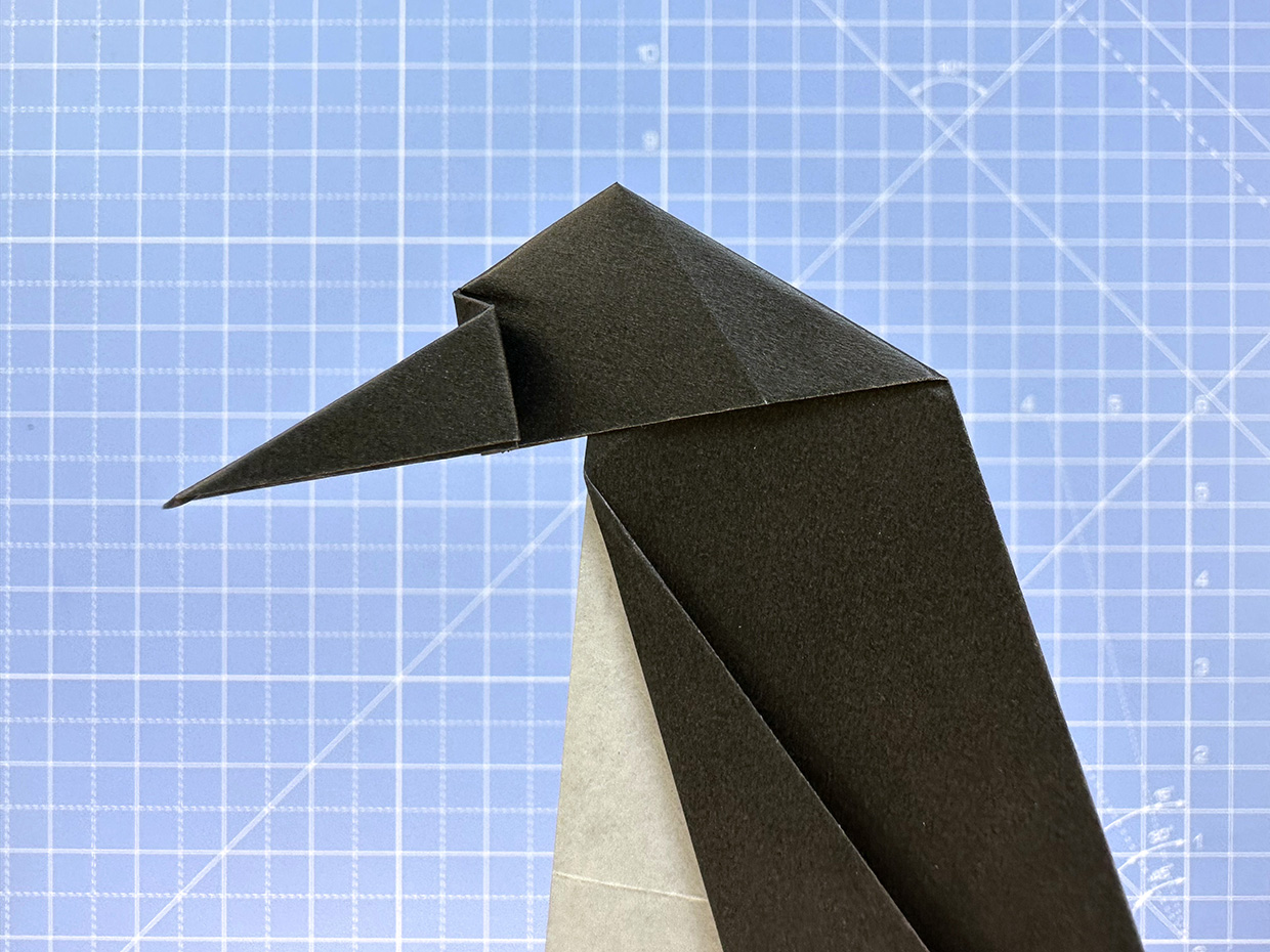 How to make an origami penguin - step 19