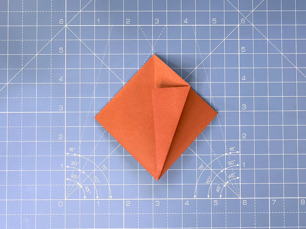 How to make an origami pumpkin – step 5b
