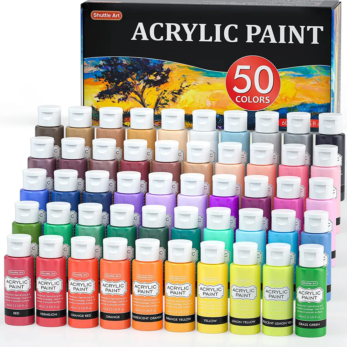 Shuttle Art Crayon 48 Colors Set De-Safety Washable Marker Pen-Type Safety  Quick