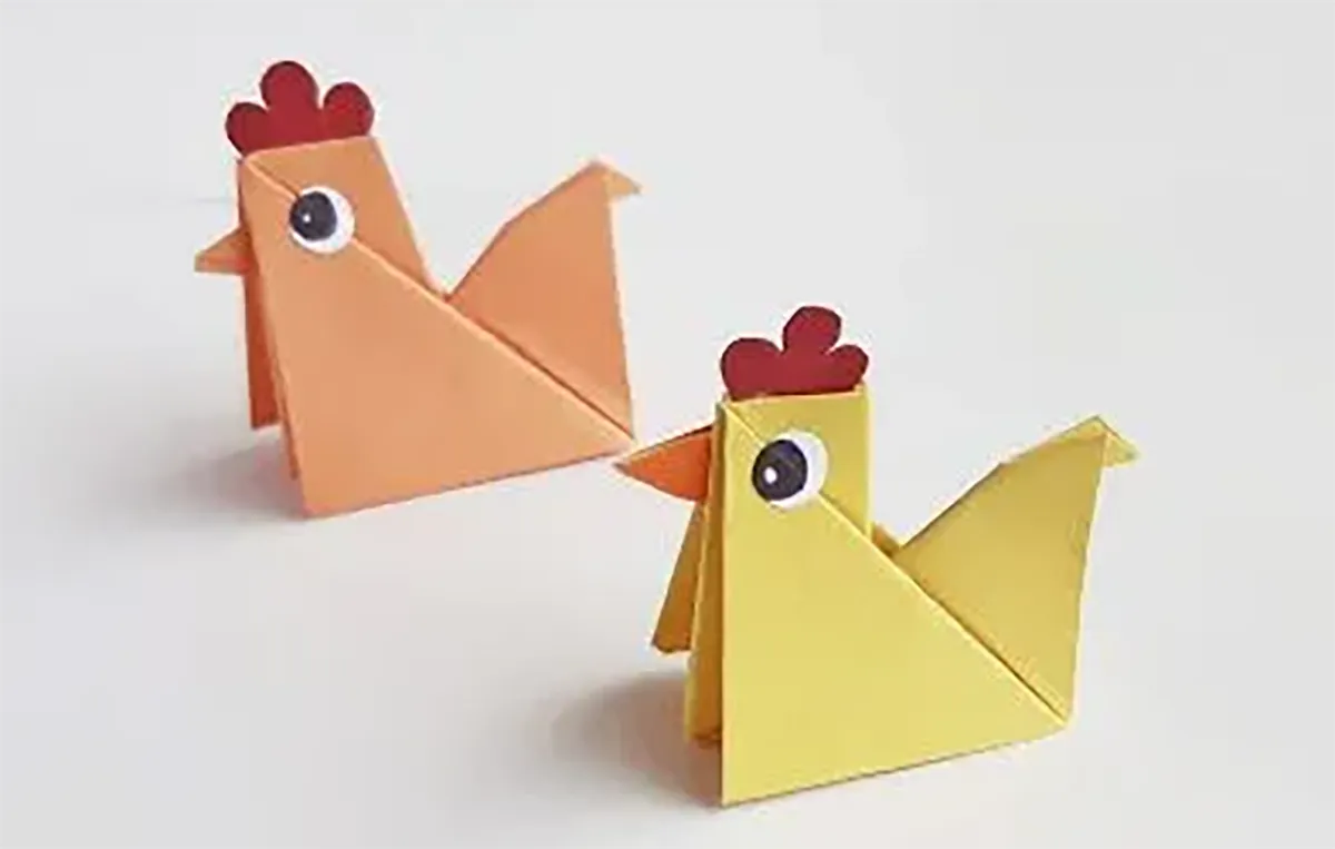 origami birds chicken