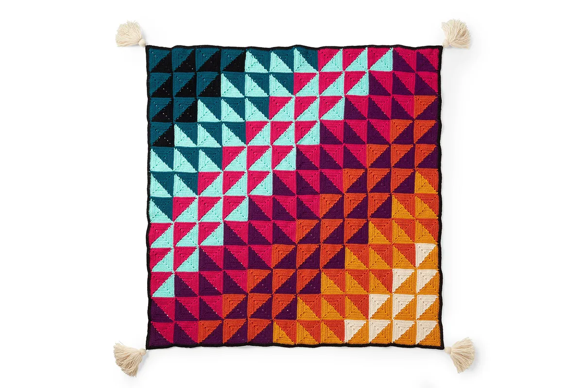 geometric granny square blanket pattern