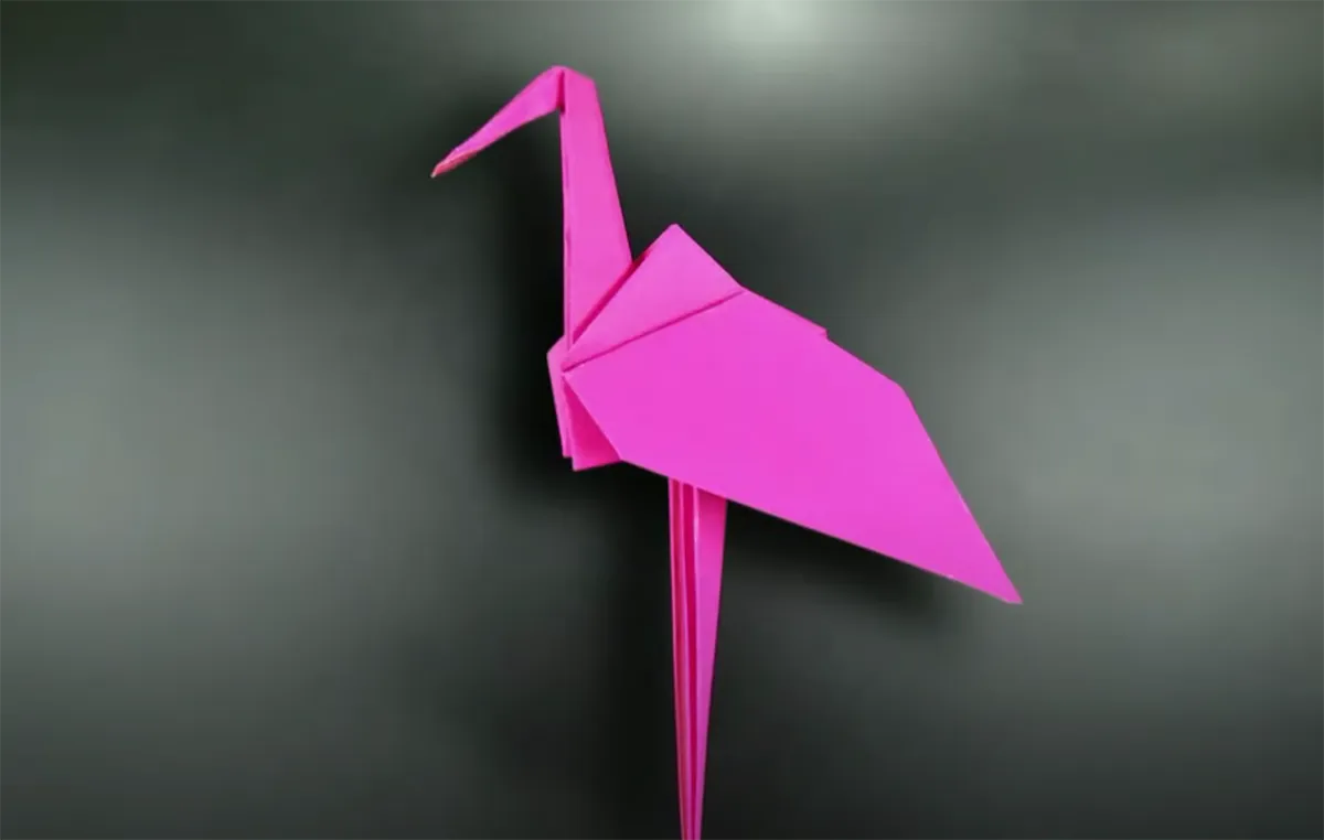 origami birds flamingos