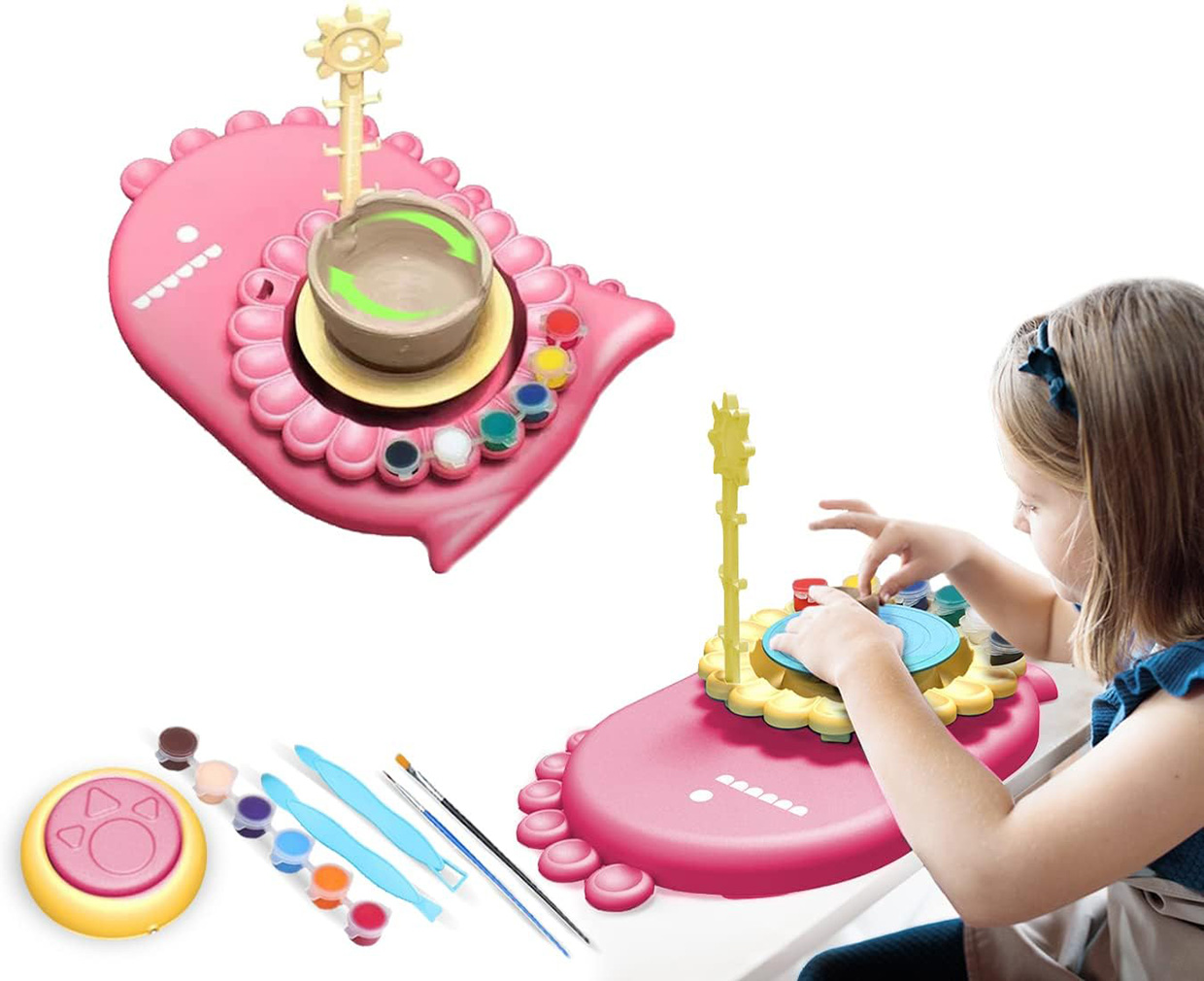 Pottery Wheel for Kids Complete Kit for Beginners, Gift for Kids