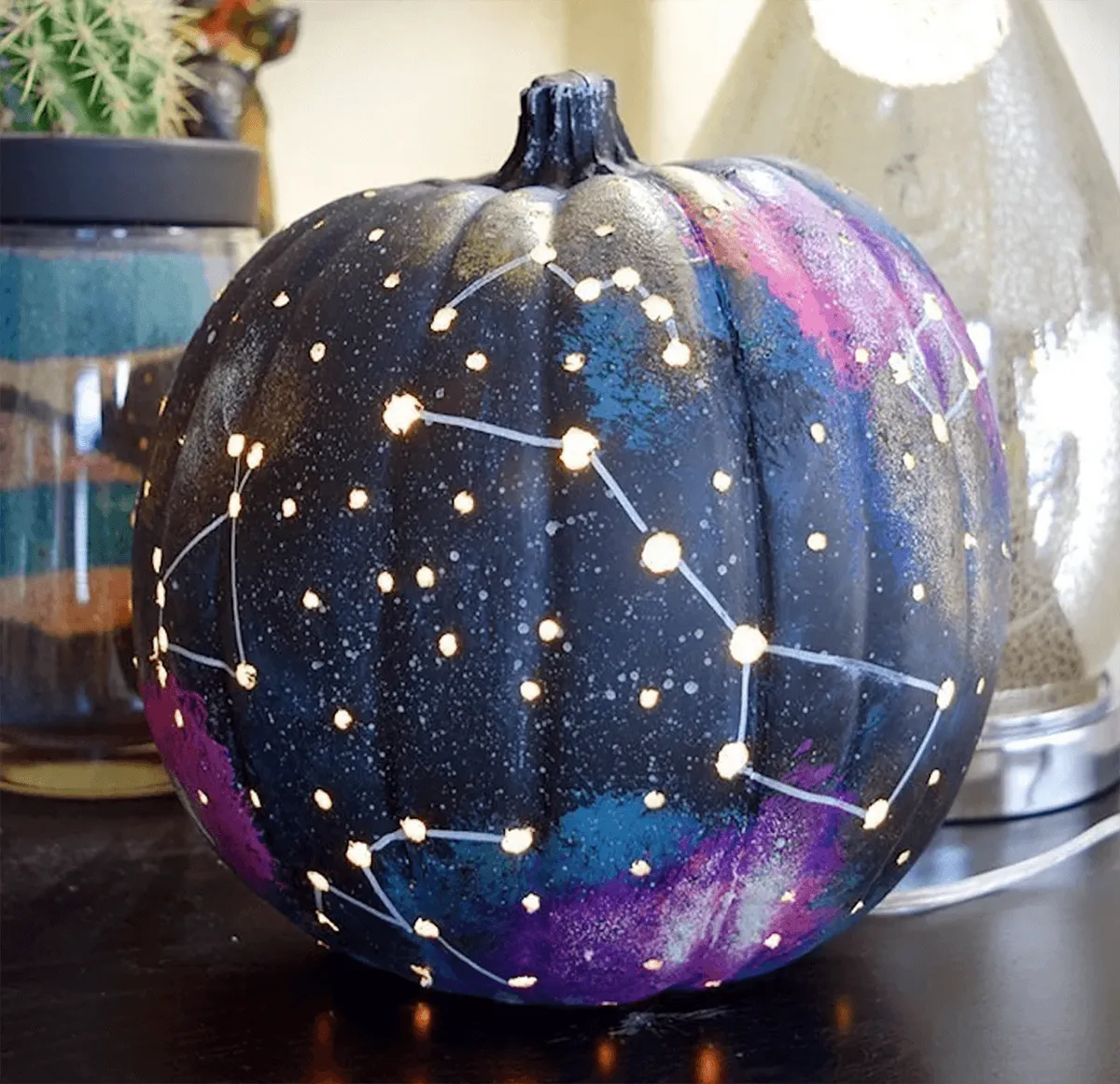 pumpkin decorating galaxy