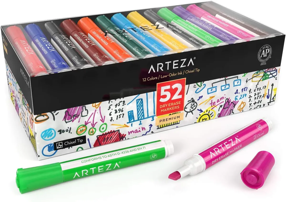 ARTEZA Whiteboard Pens, Pack of 52