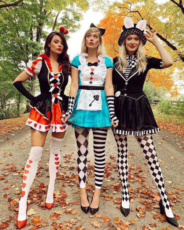 Alice in Wonderland trio Halloween costume copy