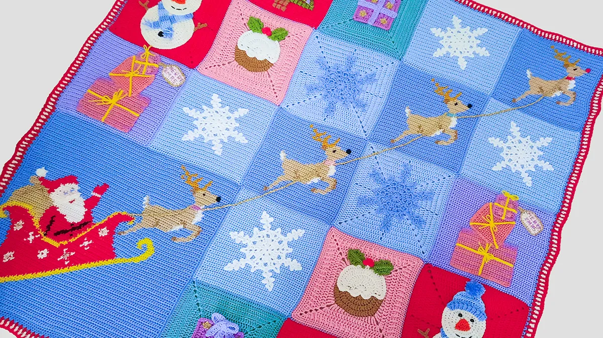 Christmas advent blanket pattern