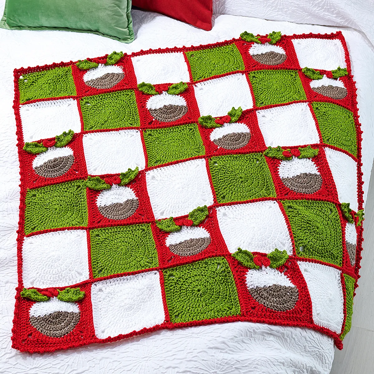 Christmas pudding crochet blanket pattern