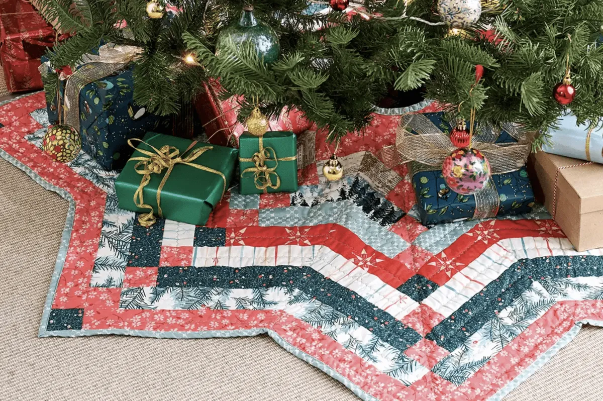 Christmas tree skirt quilt pattern