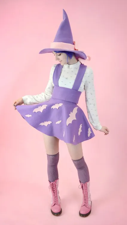 Cute pastel witch halloween costume copy