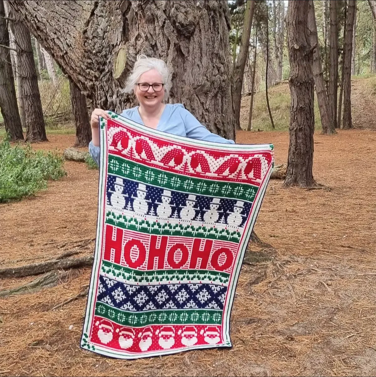 Hohoho Christmas crochet blanket pattern