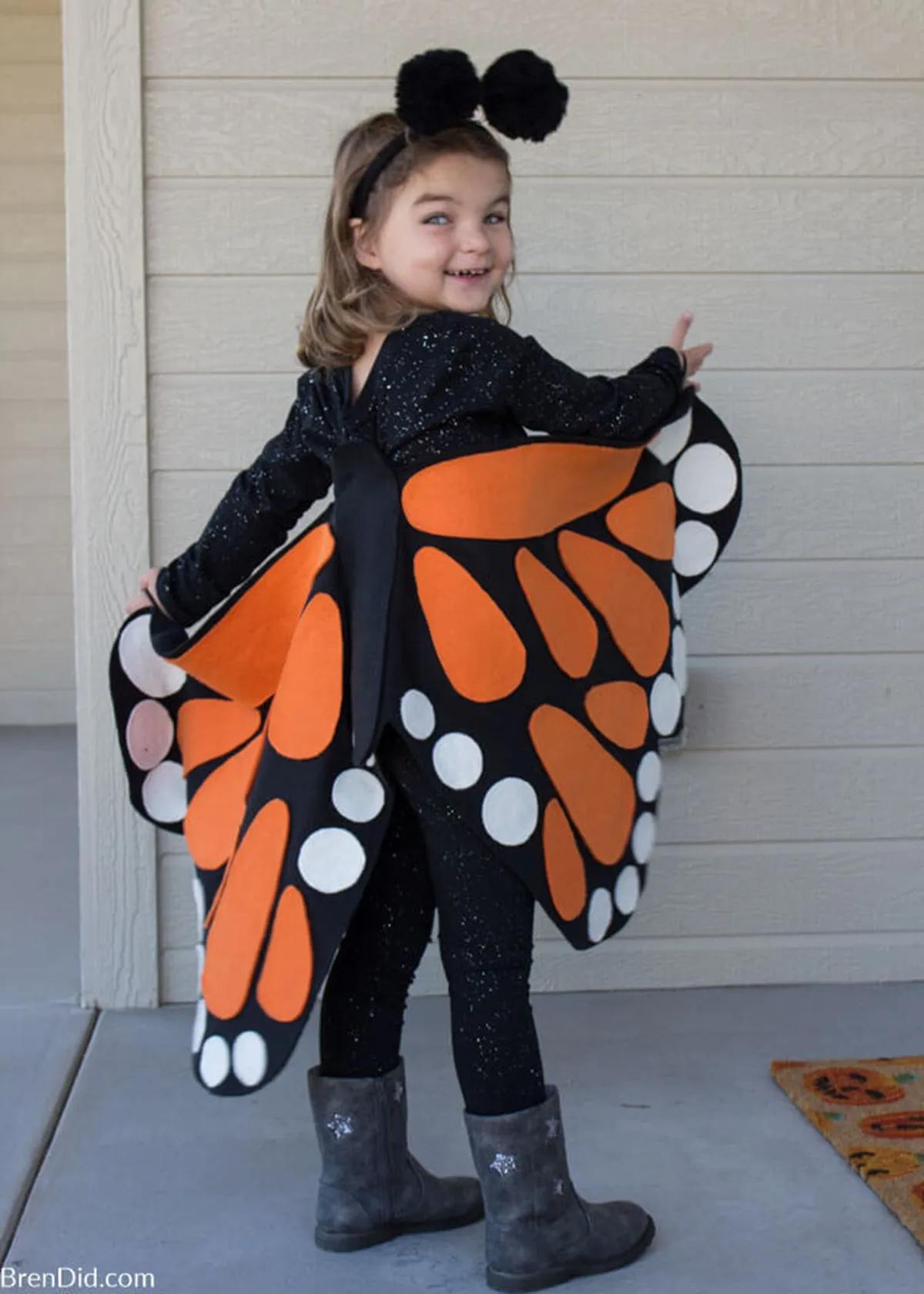 No-Sew Butterfly Halloween kids costume