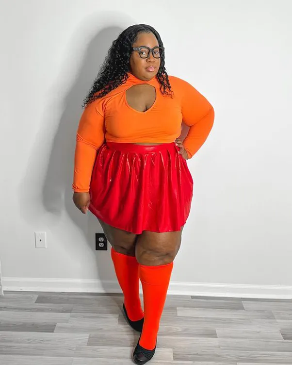 Velma plus sized Halloween costume copy