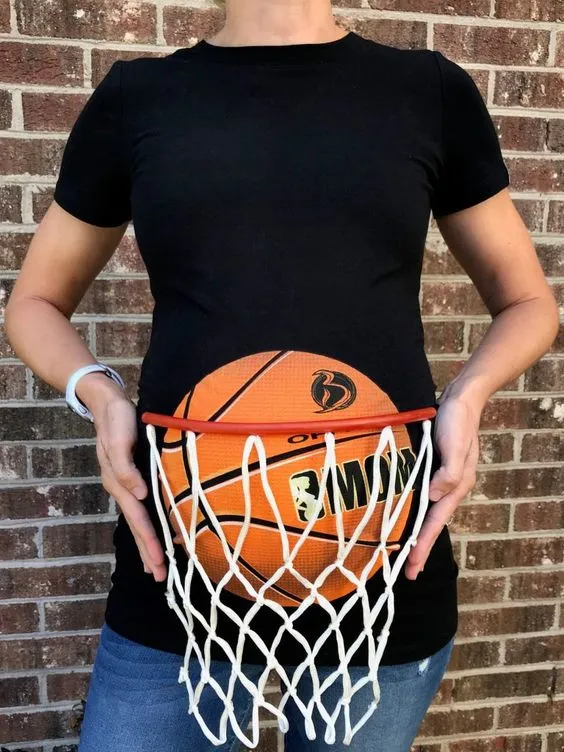 basketball bump pregnant halloween costume