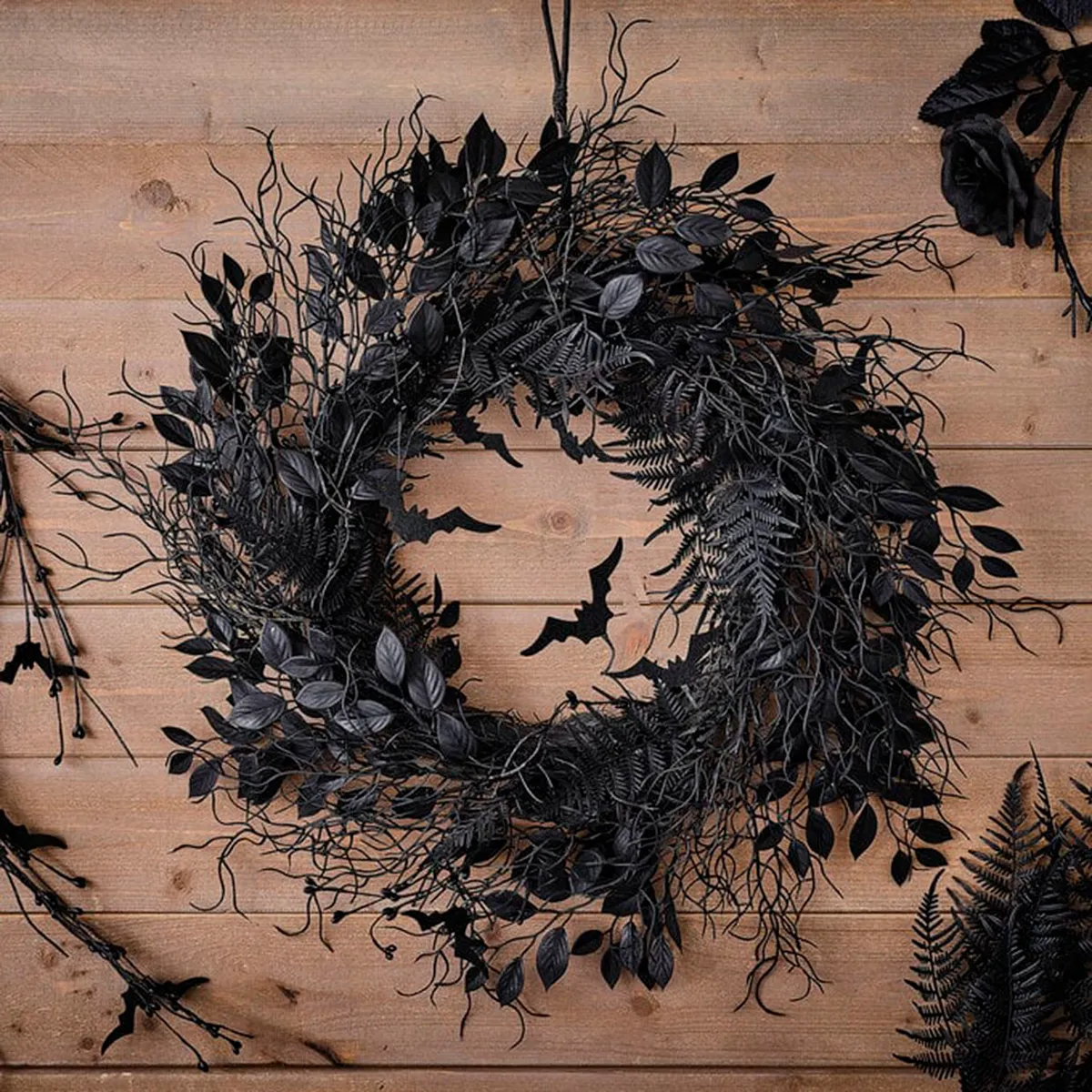 Black Halloween wreath
