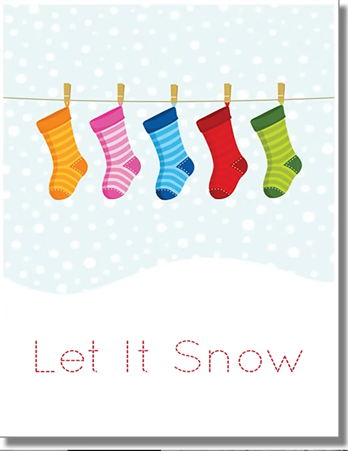 free printable christmas cards let it snow
