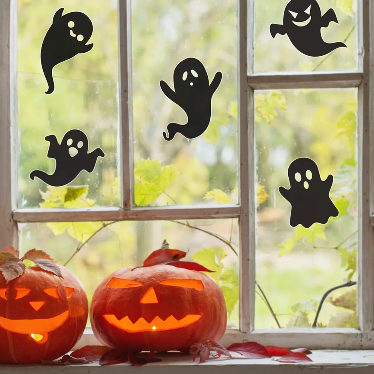 Halloween ghost window stickers