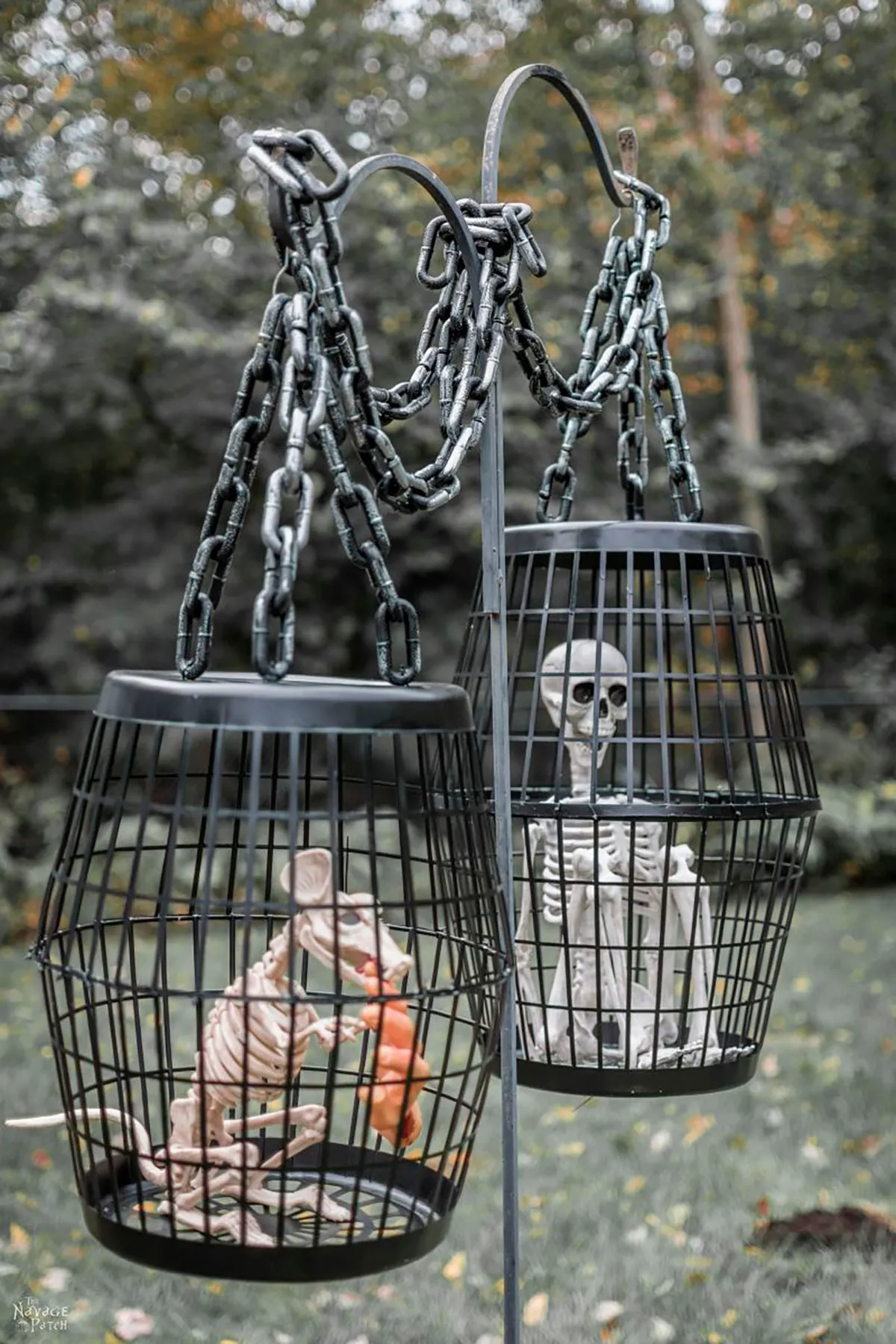 Hanging cage Halloween props