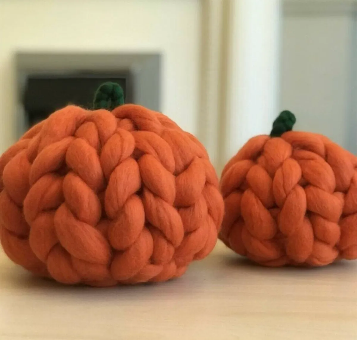 Merino wool pumpkins