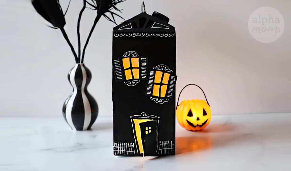 Milk carton haunted house