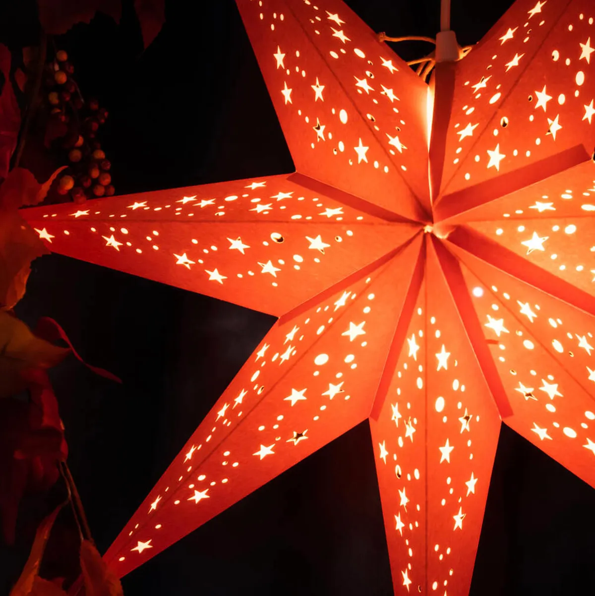 Orange Halloween star lantern