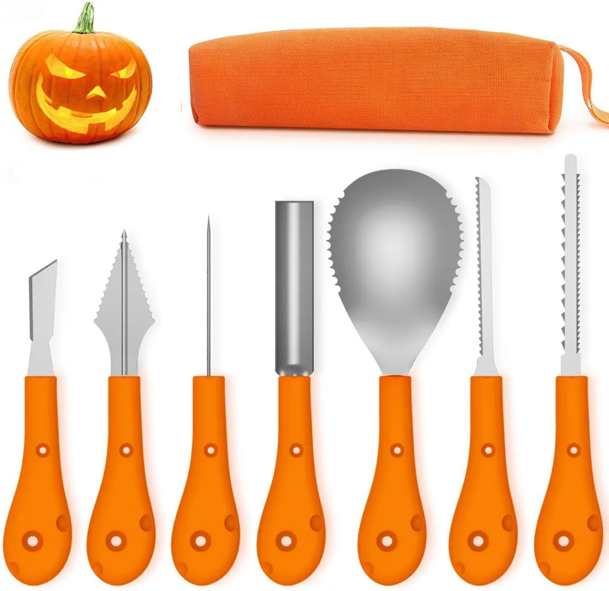 Diy Supplies Halloween Pumpkin Carving Tools 12 Pcs Set Stainless Steel Fruit  Carving Tools Set Halloween Decoration