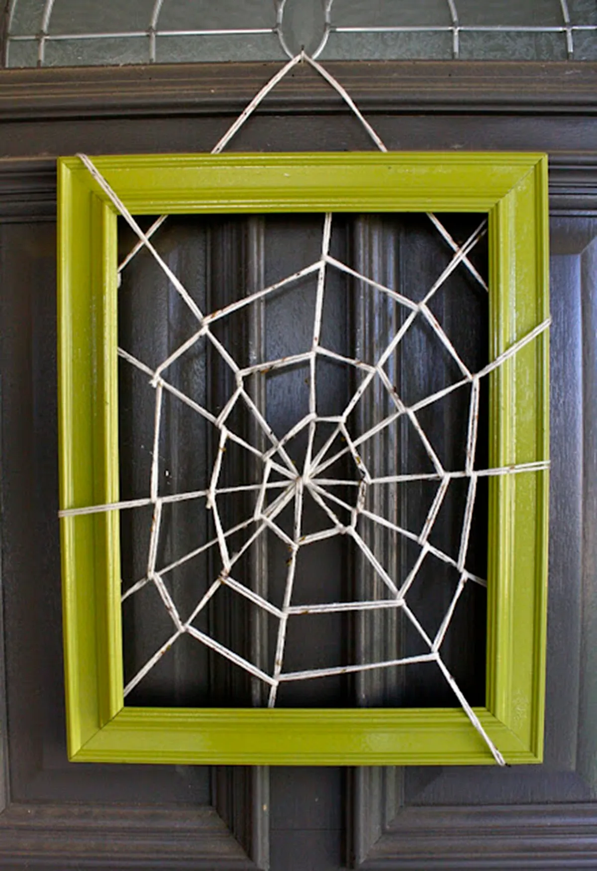 Spider web picture frame