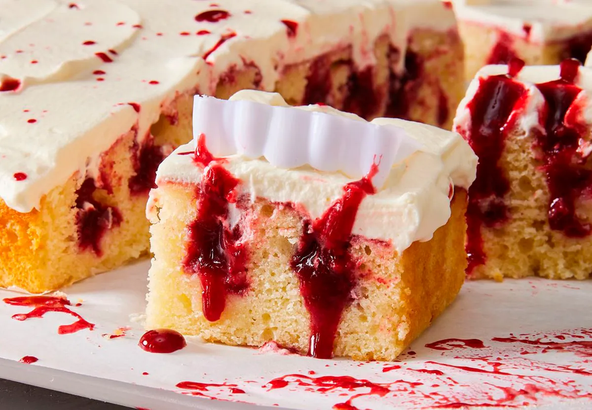 Vampire poke cake