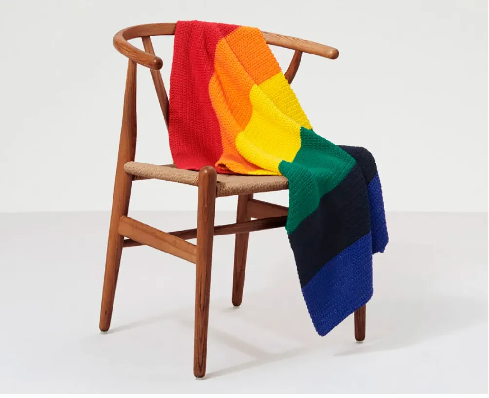 25 best crochet kits - rainbow blanket