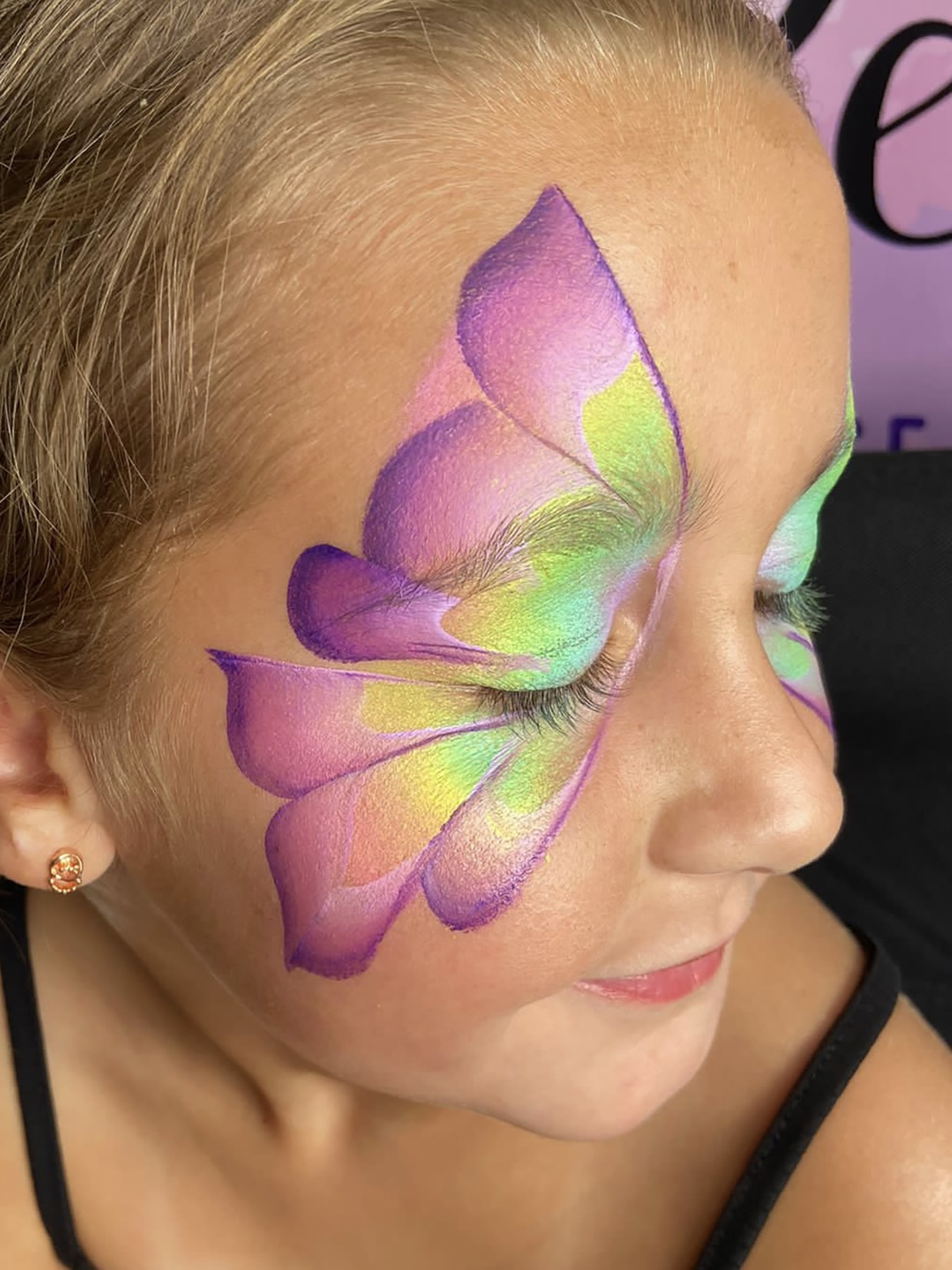 butterfly face paint step 7