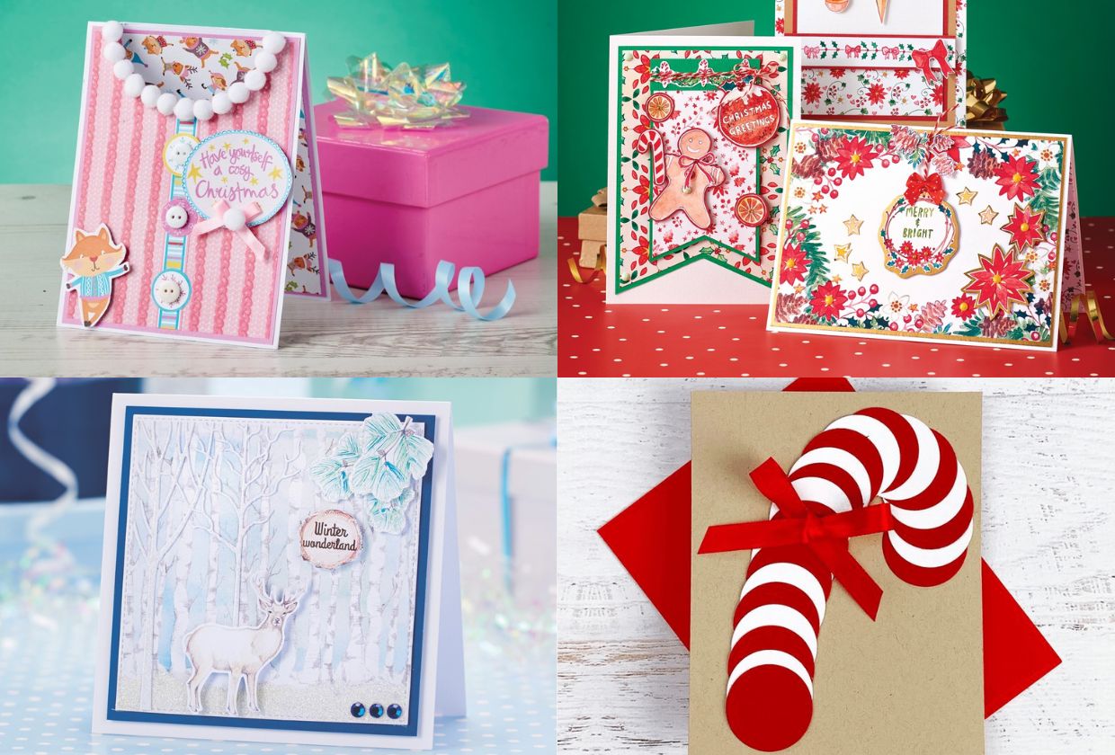4pcs Vintage Style Christmas Craft Paper, Wrapping Paper For Gift Packaging  Diy
