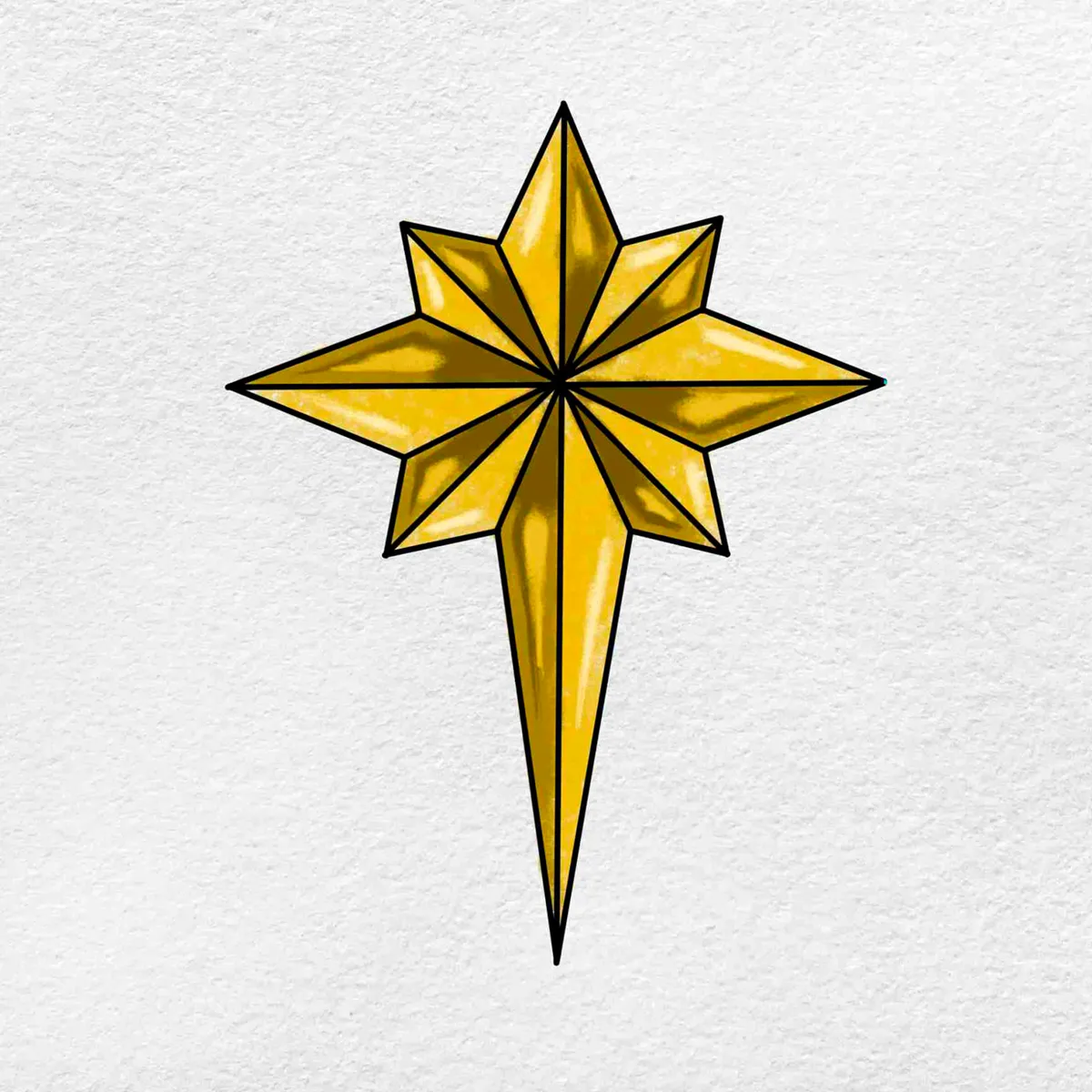 How to draw a Christmas star