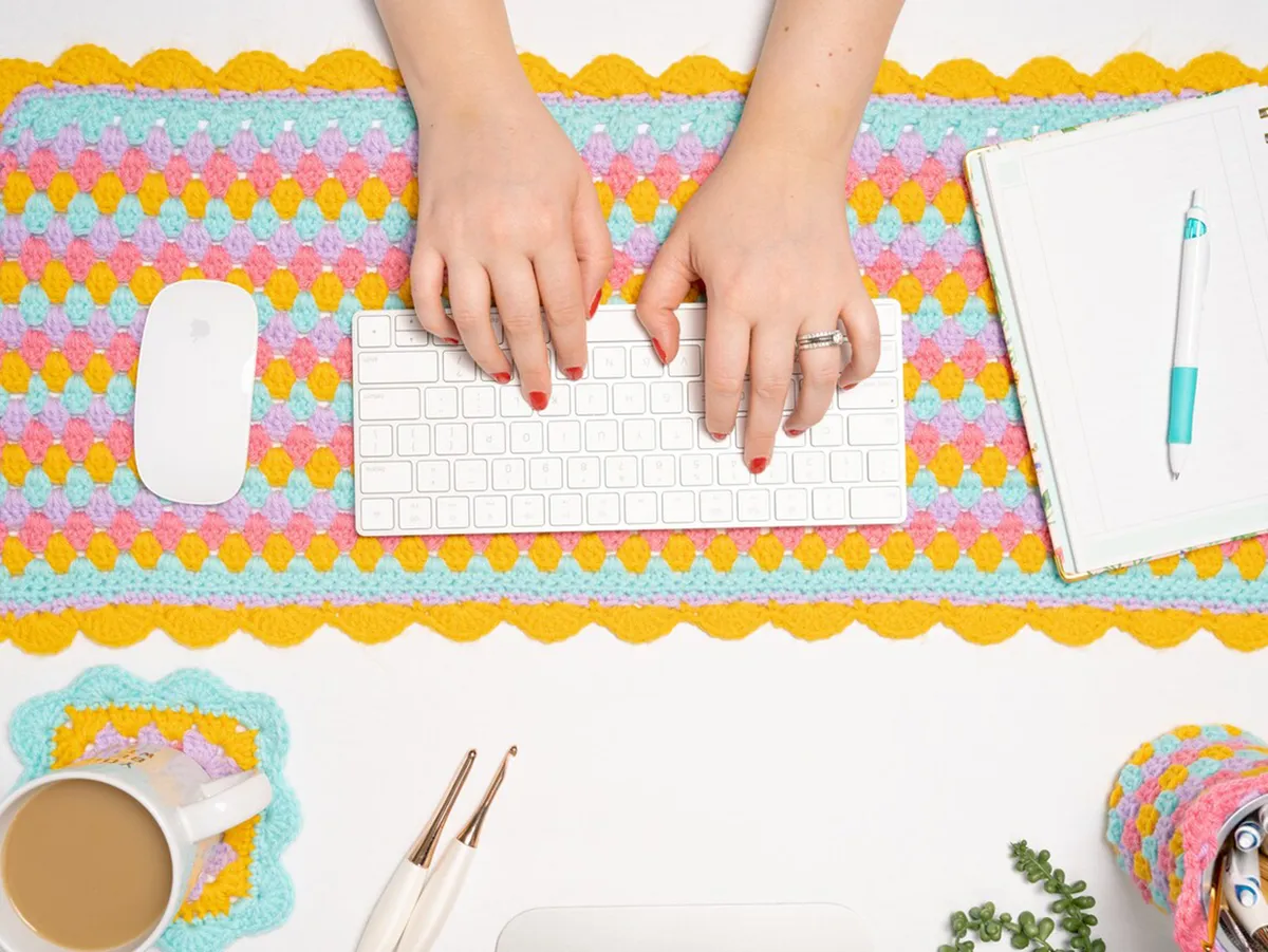 office desk set crochet pattern
