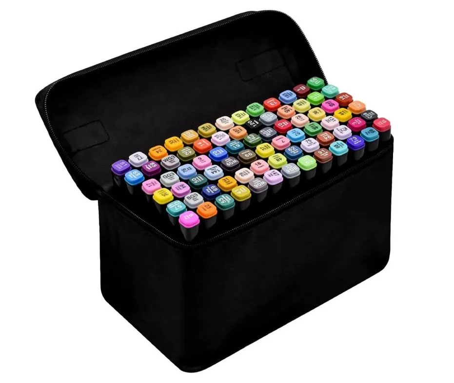 80 colouring pens