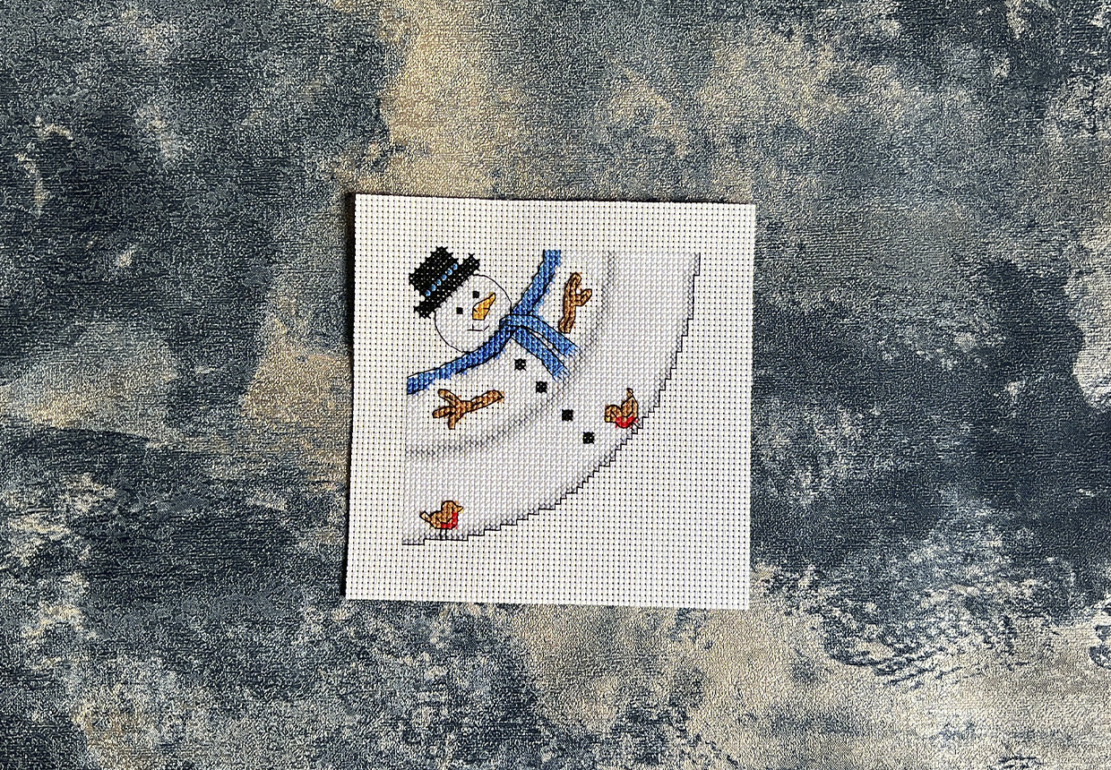 Cross stitch snowman Step 1
