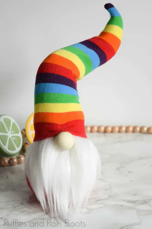 Rainbow gnome sewing pattern