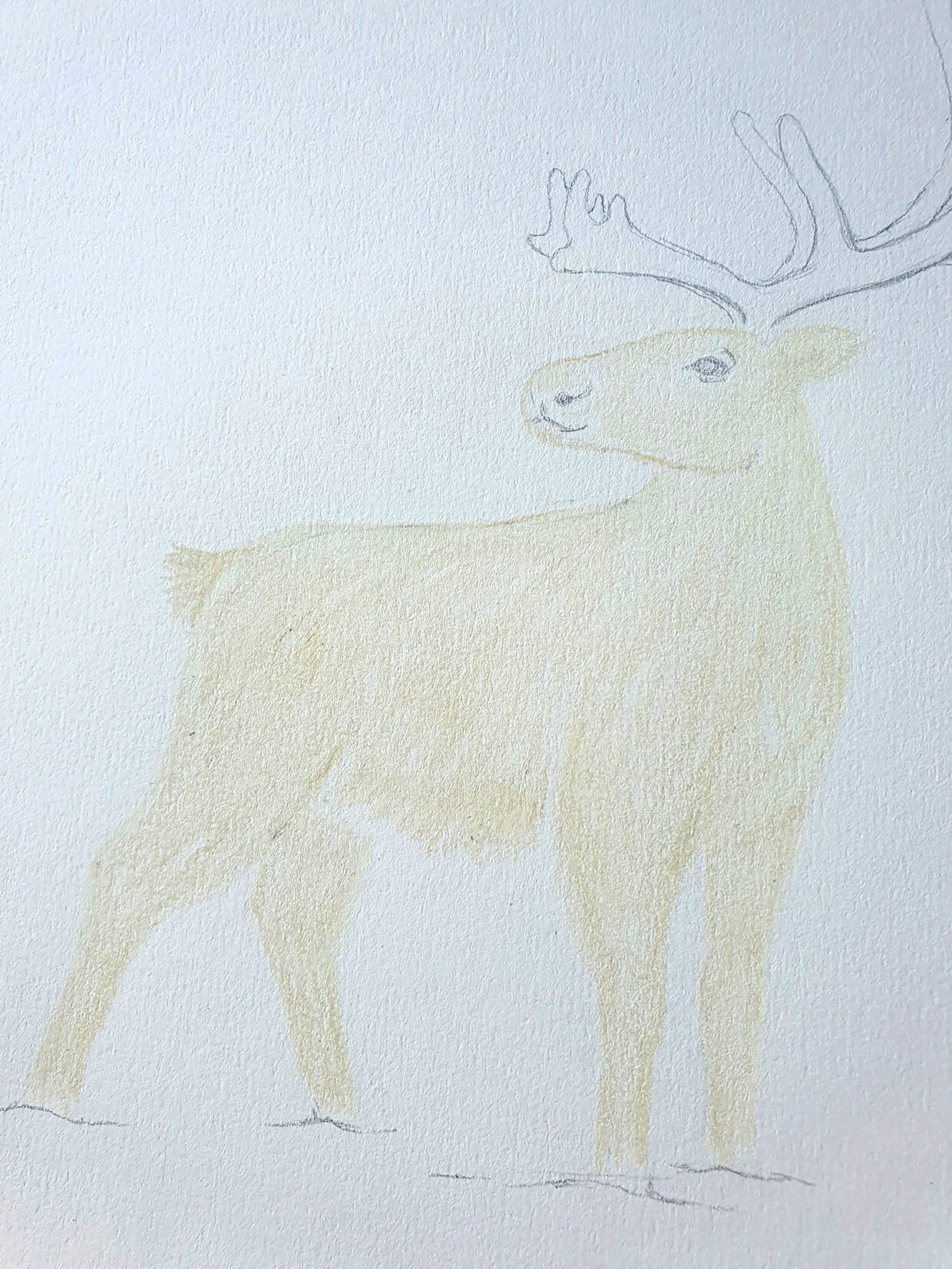 how to draw a reindeer_Step4_B