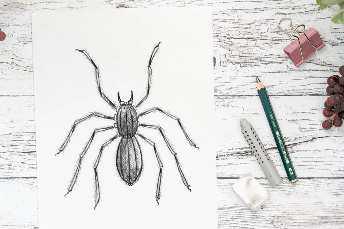 How to draw spider