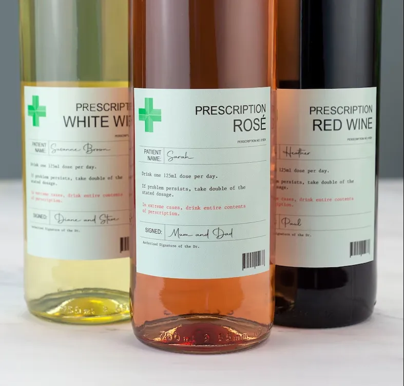 DIY Christmas gifts for girlfriends Prescription wine bottle