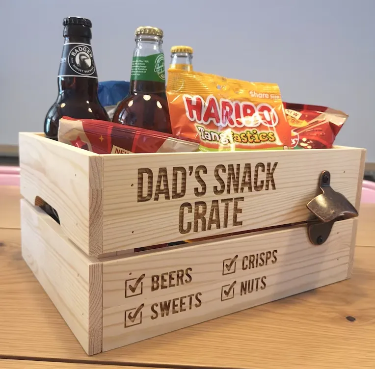 Homemade Christmas gifts for dad Christmas snack crate
