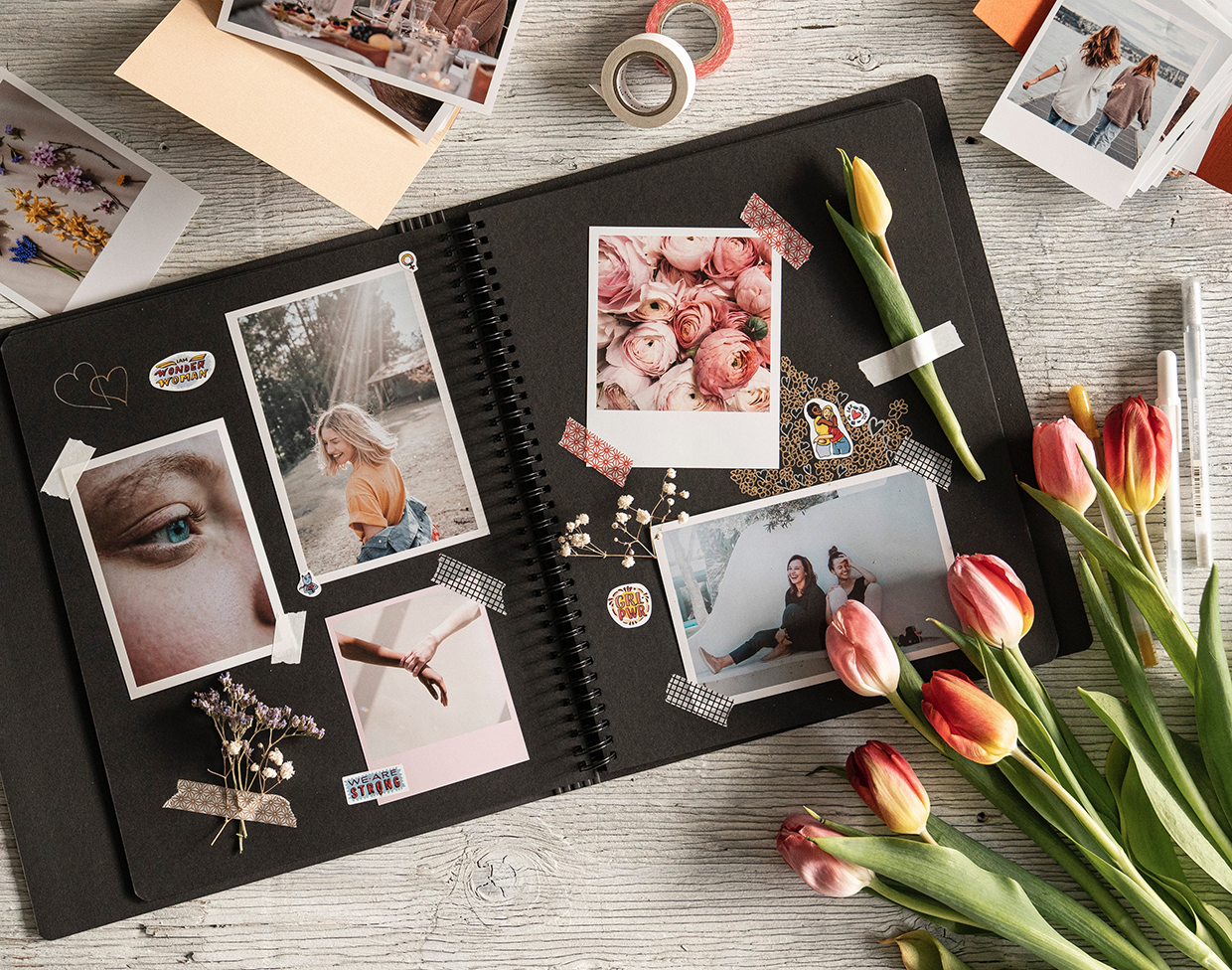  DIY Photo Album Scrapbook 80 Pages, Adkwse 3 Ring