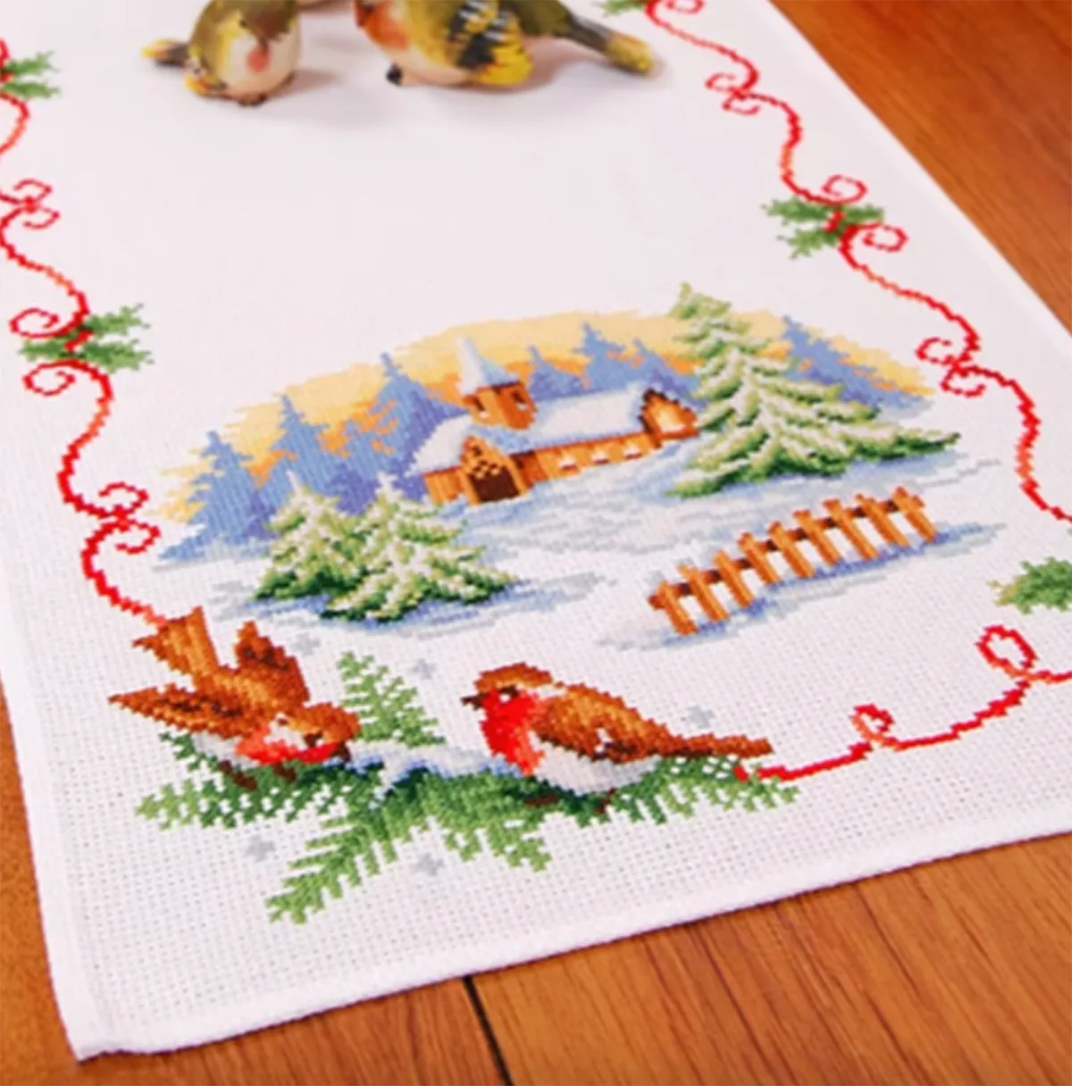 embroidery kits christmas runner