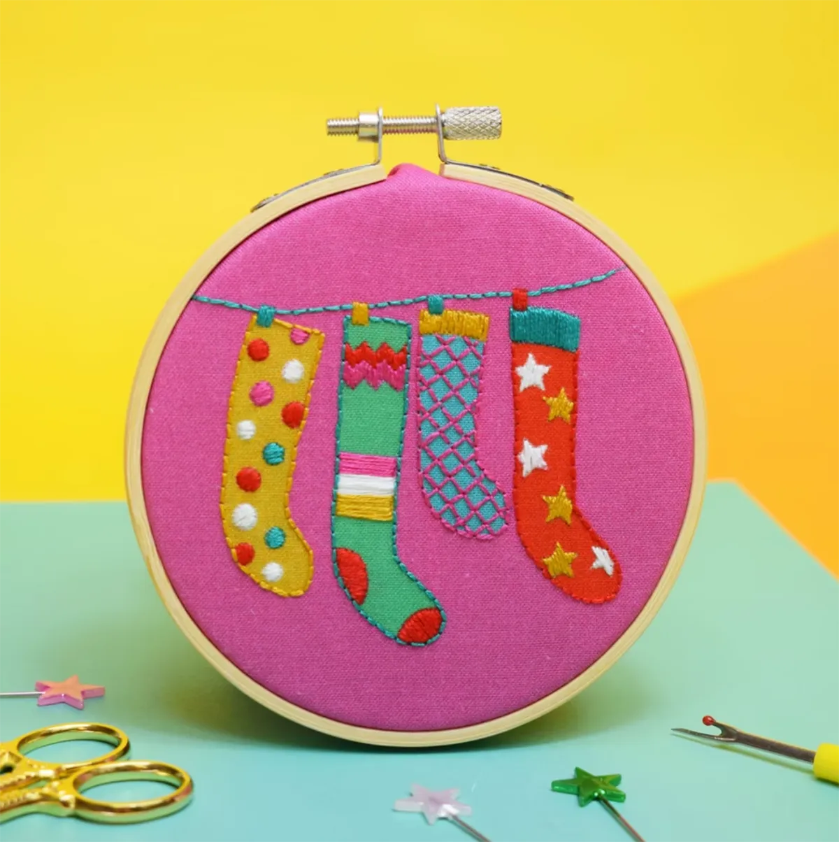 christmas embroidery kit stockings