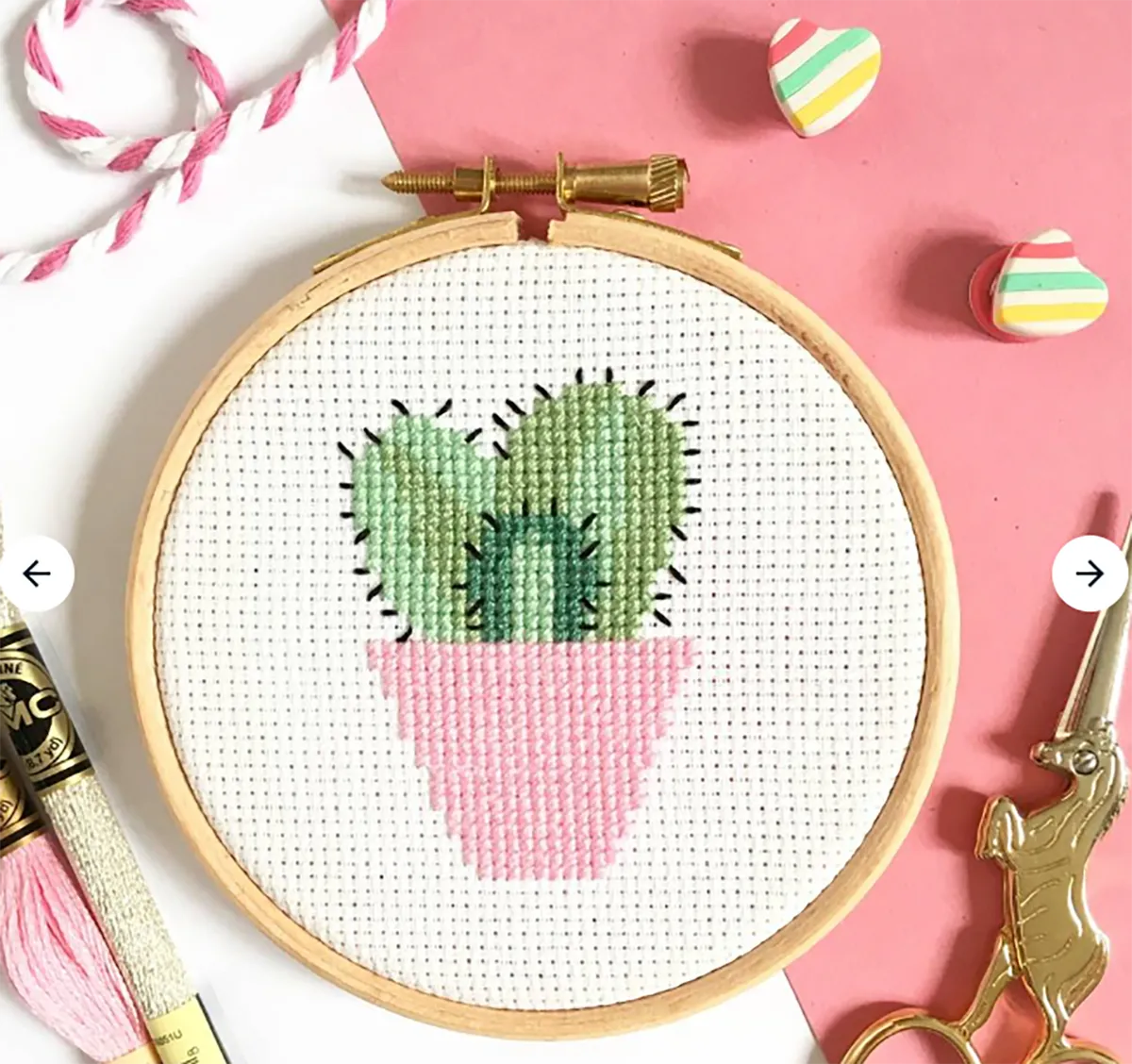 modern cross stitch kits cactus