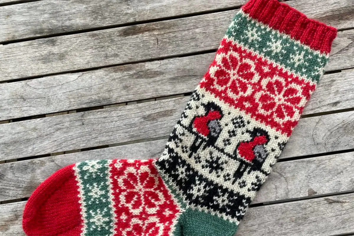 Christmas stocking knitting patterns Arne and Carlos
