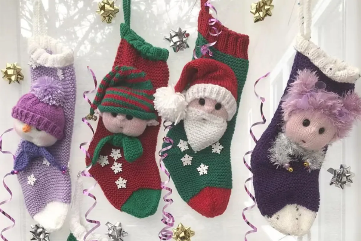 Christmas stocking knitting patterns Pat Alinejad