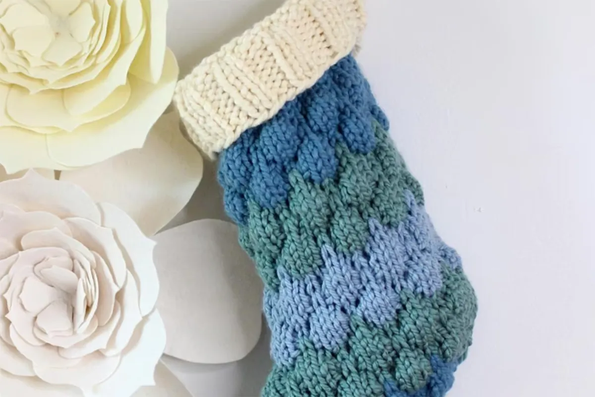 Christmas stocking knitting patterns Studio Knit